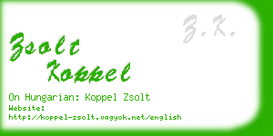 zsolt koppel business card